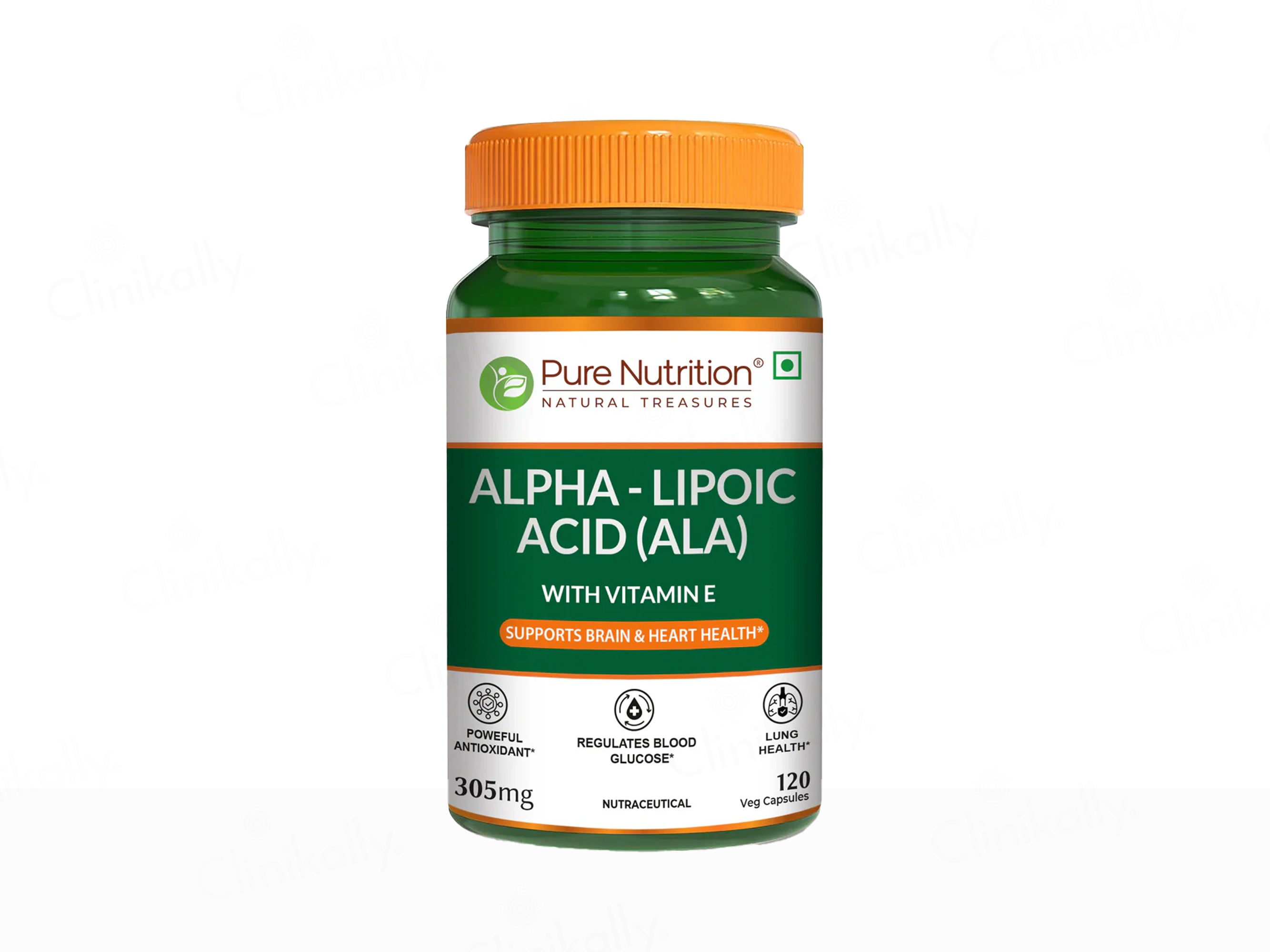 Pure Nutrition Alpha-Lipoic Acid (ALA) 305mg Veg Capsule