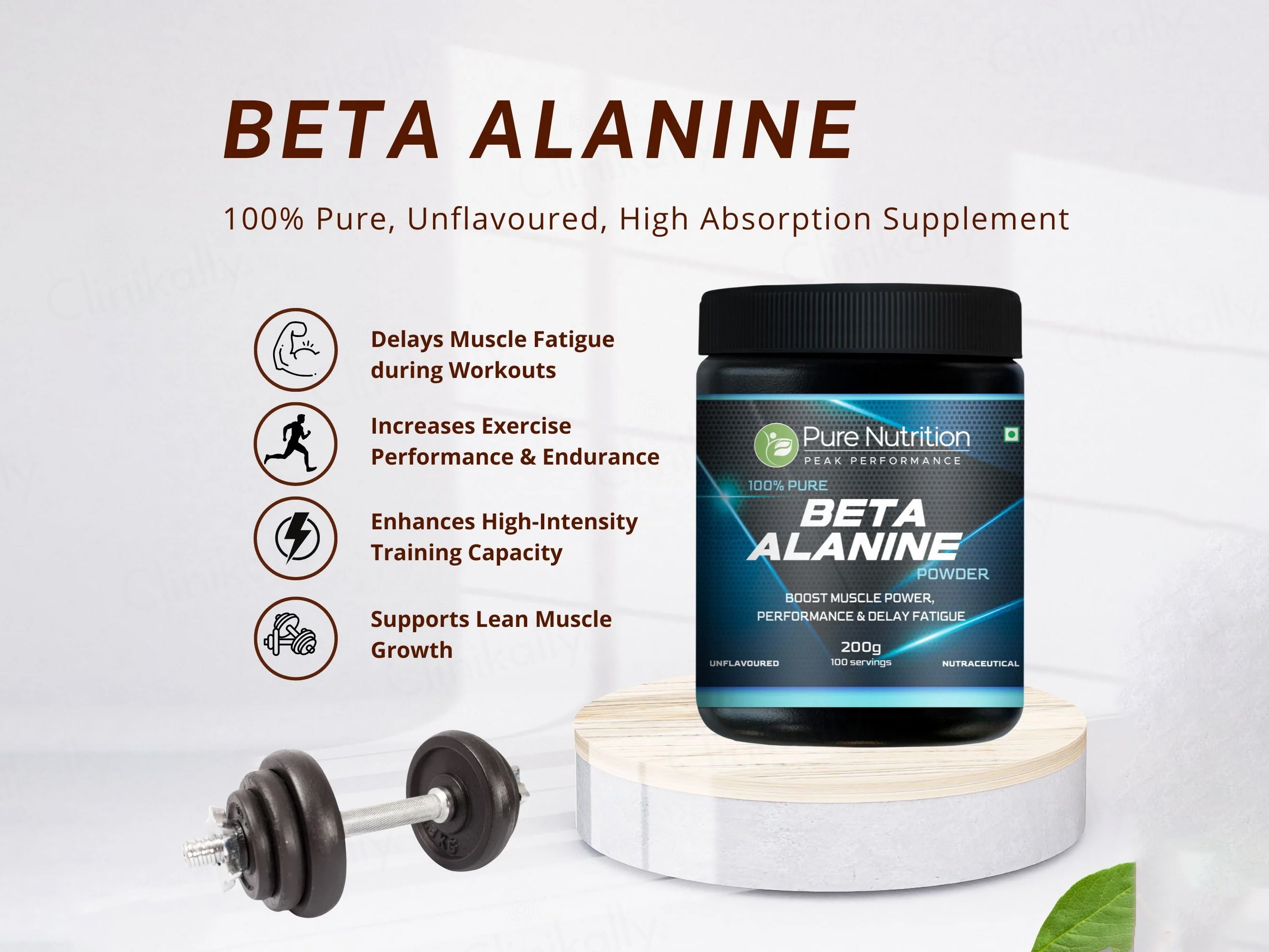 Pure Nutrition Beta Alanine Nutraceutical Powder - Unflavoured