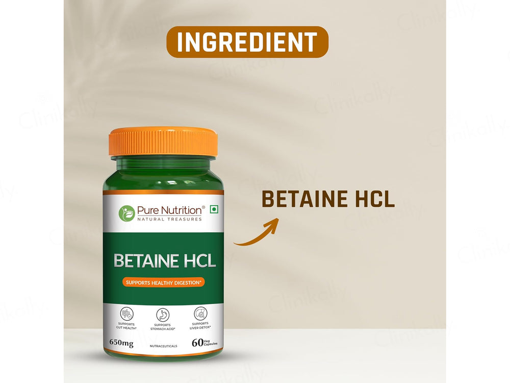Pure Nutrition Betaine HCL 650mg Veg Capsule