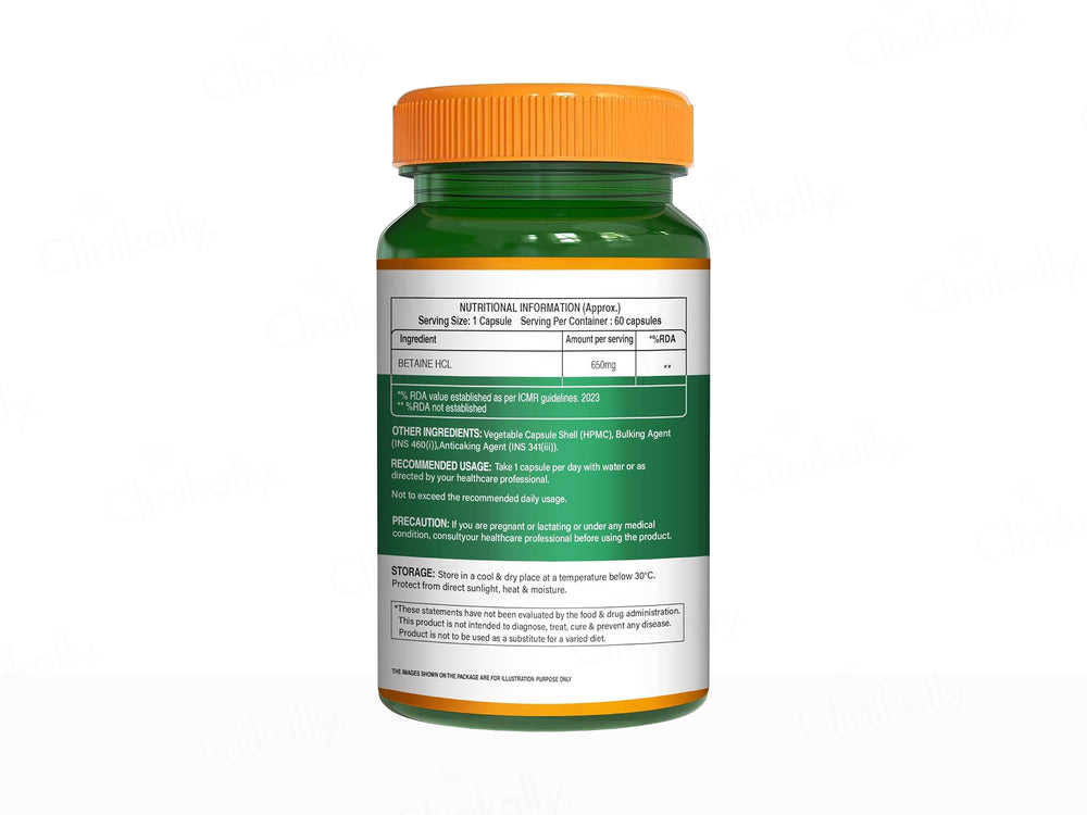 Pure Nutrition Betaine HCL 650mg Veg Capsule