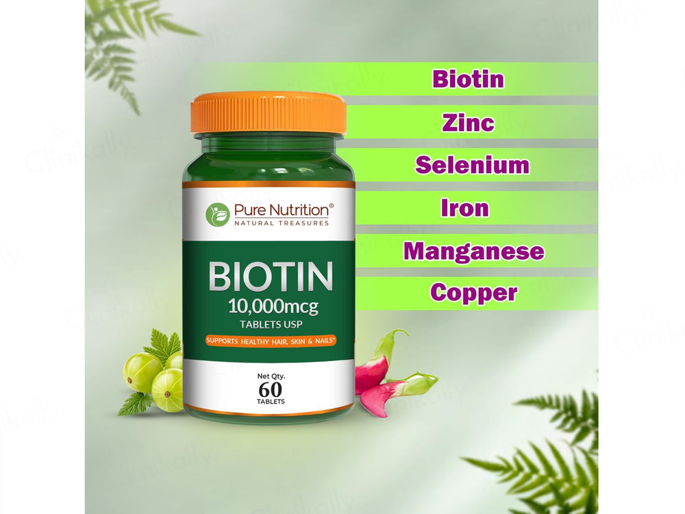 Pure Nutrition Biotin 10000mcg Veg Tablet