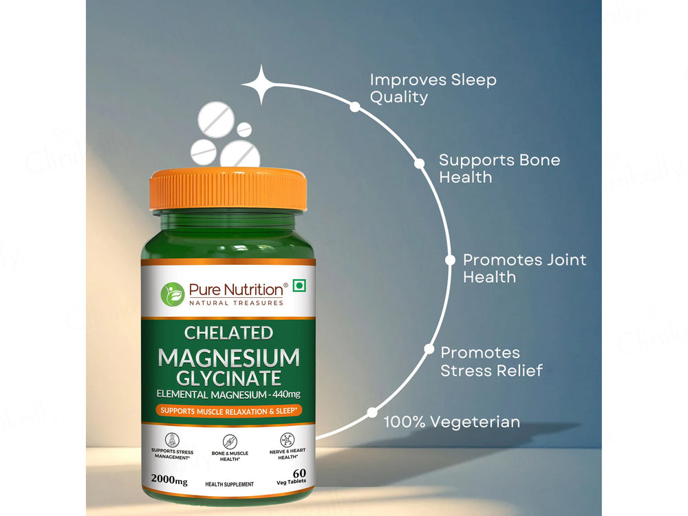 Pure Nutrition Chelated Magnesium Glycinate Veg Tablet