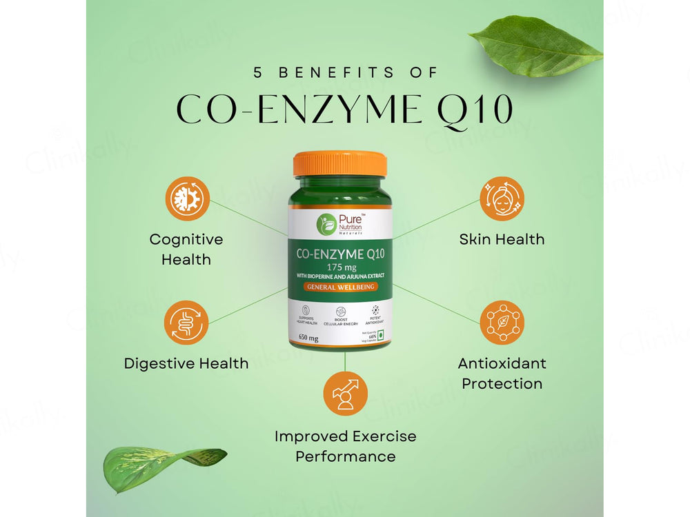 Pure Nutrition CoQ10 175mg With Piperine Veg Capsule