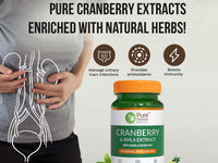 Pure Nutrition Cranberry & Amla Extract With Herbs & Probiotics Veg Capsule