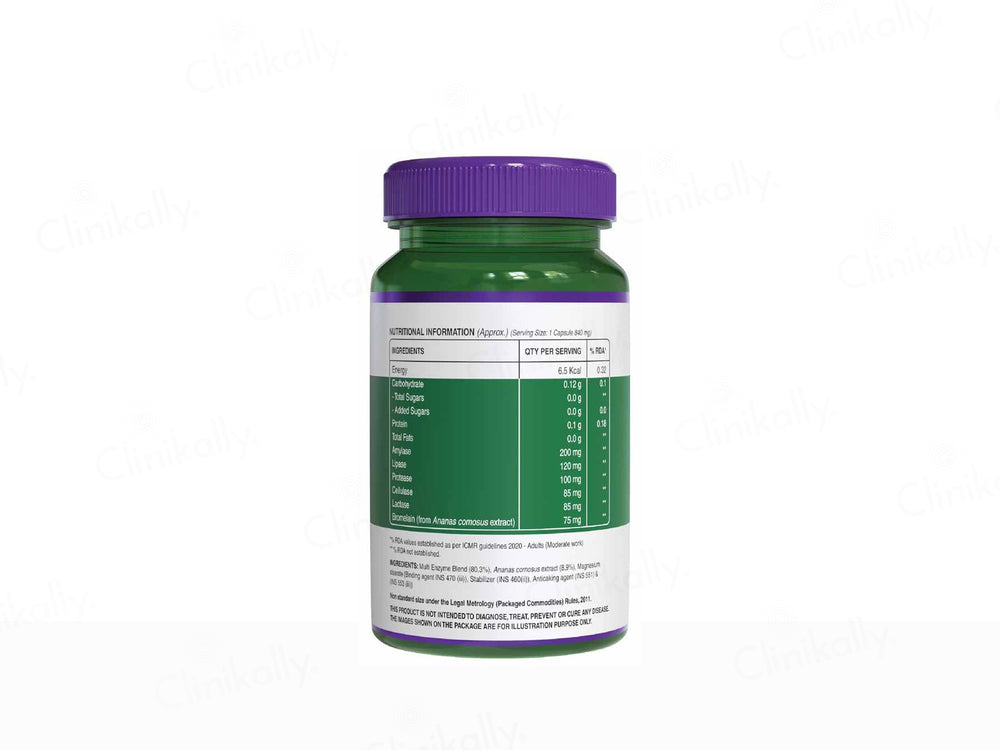 Pure Nutrition Digestive Enzymes With Bromelain Veg Capsule