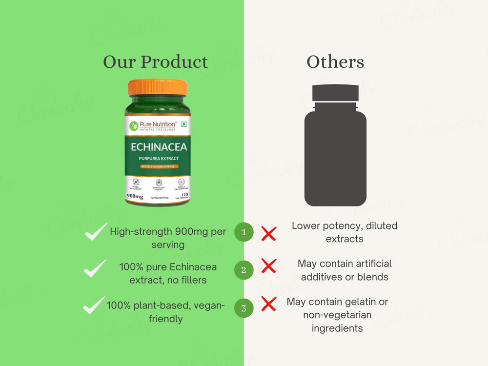Pure Nutrition Echinacea Purpurea Root Extract 900mg Veg Capsule
