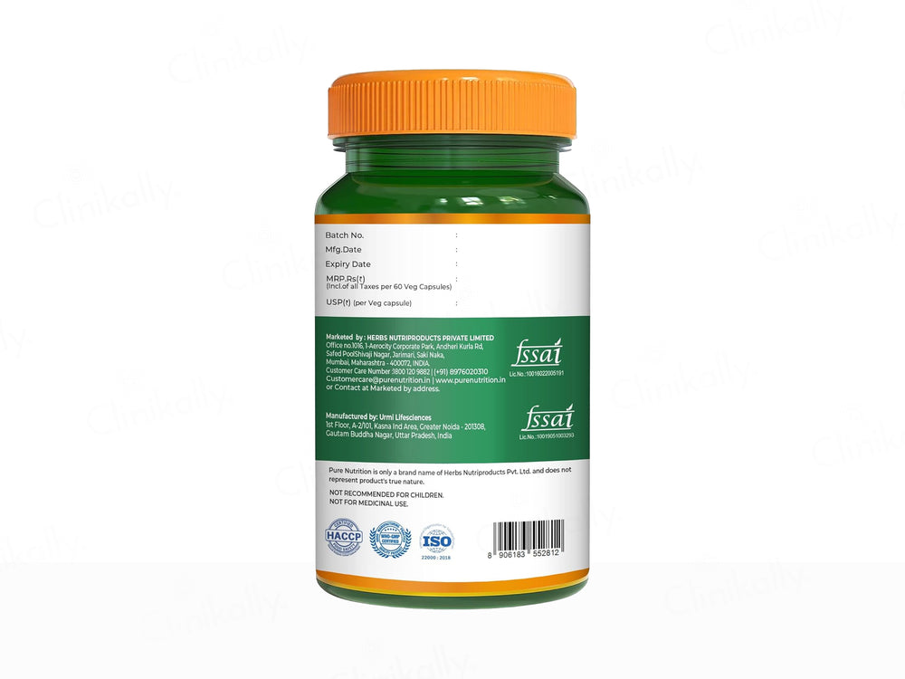 Pure Nutrition Eye Care+ With Lutein, Zeaxanthin, Vitamin A & Bilberry Veg Capsule