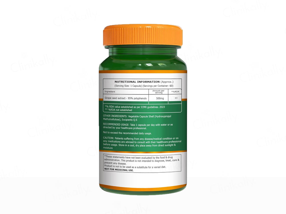 Pure Nutrition Grape Seed Extract 500mg Veg Capsule