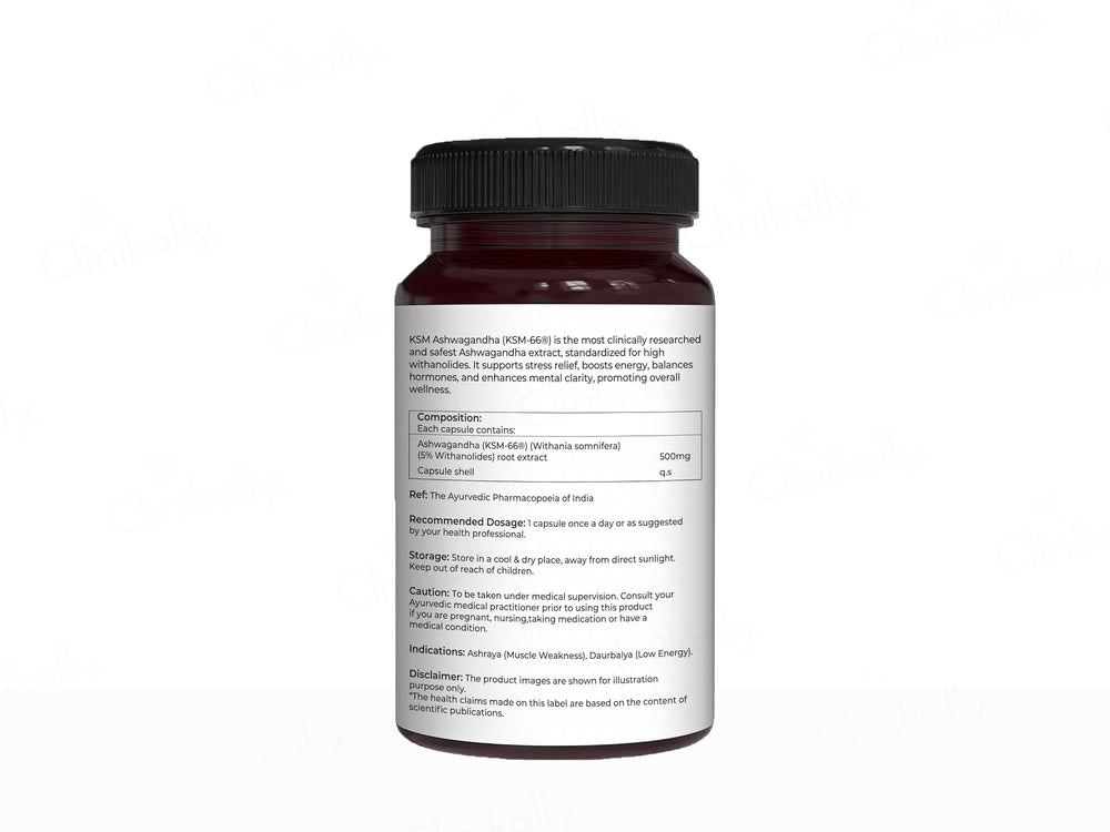 Pure Nutrition KSM-66 Ashwagandha 500mg Veg Capsule