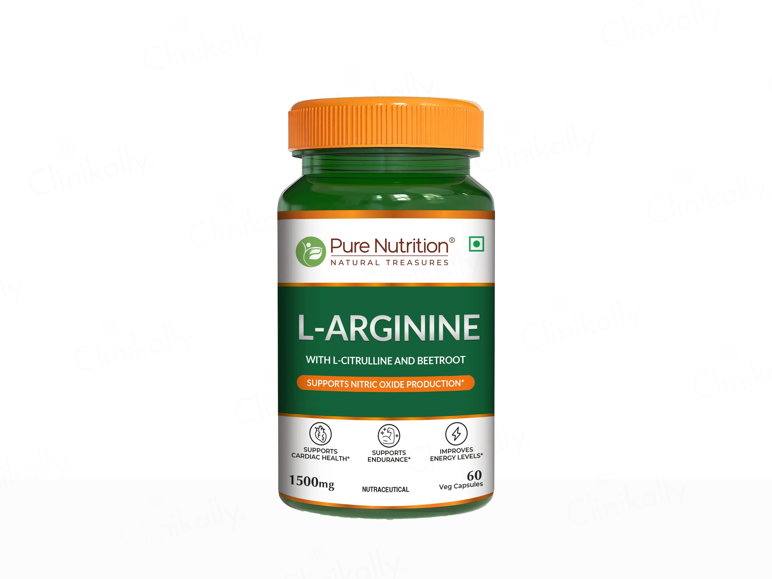 Pure Nutrition L-Arginine 1500mg Veg Capsule
