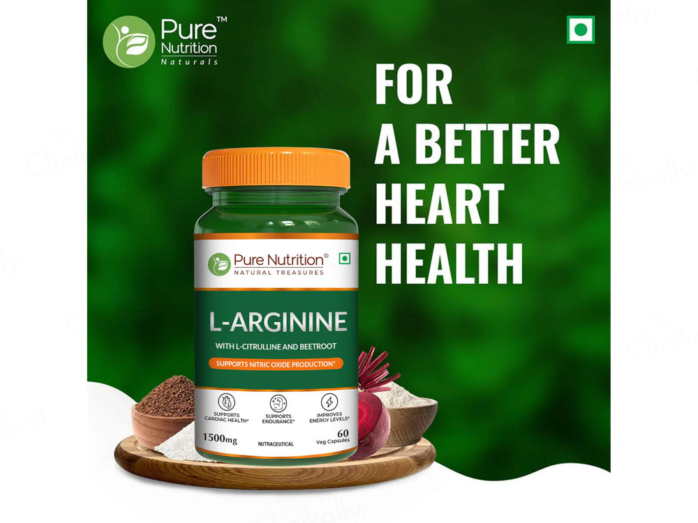 Pure Nutrition L-Arginine 1500mg Veg Capsule