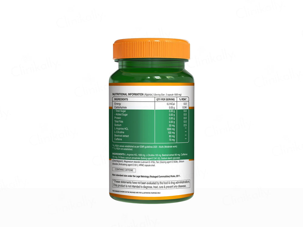 Pure Nutrition L-Arginine 1500mg Veg Capsule