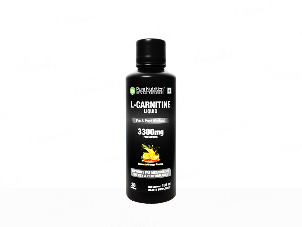 Pure Nutrition L-Carnitine 3300mg Pre & Post Workout Liquid - Valencia Orange Flavour