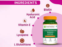 Pure Nutrition L-Glutathione Reduced+ with Hyaluronic Acid, Vitamin E, Biotin Veg Capsule