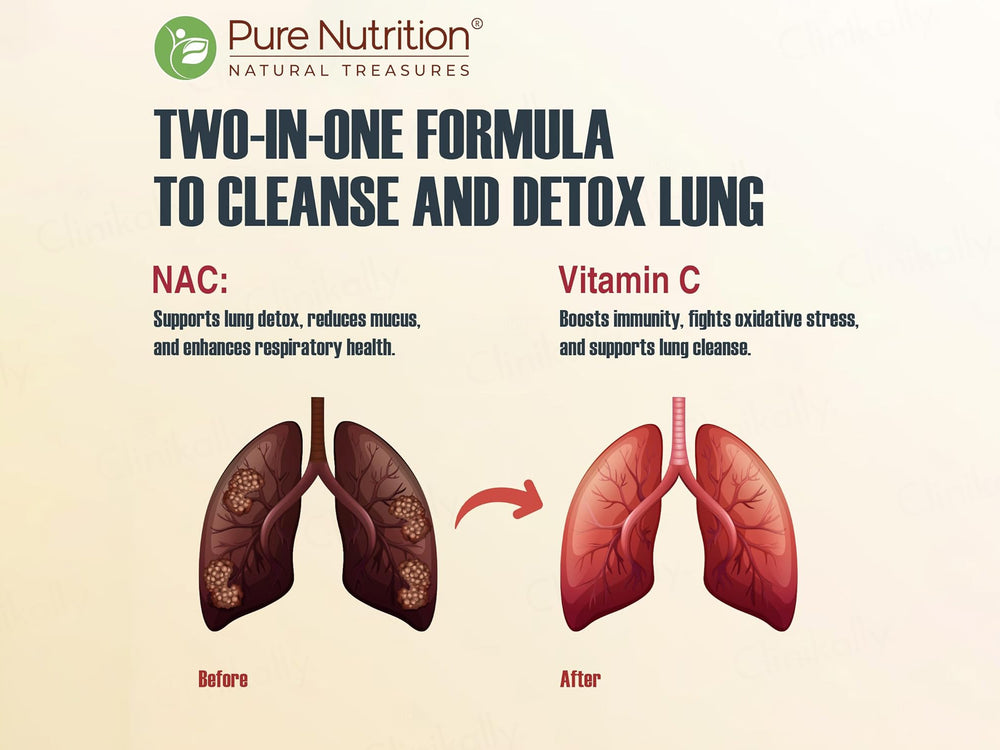 Pure Nutrition Lung Detox Effervescent Tablet - Lime Lemon Flavour