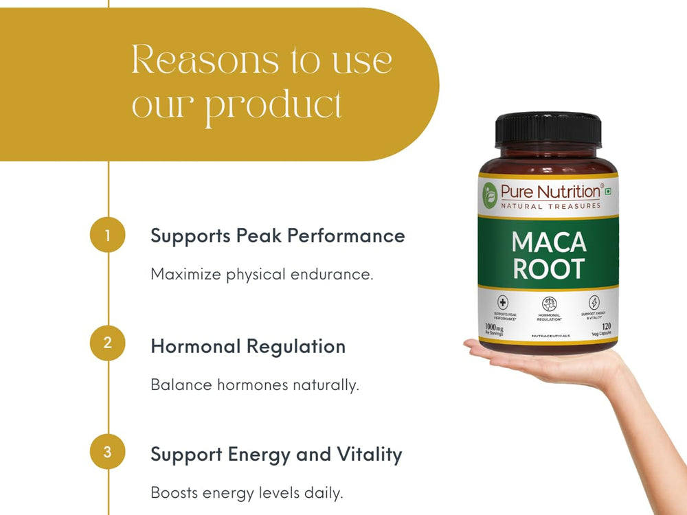 Pure Nutrition Maca Root Veg Extract 1000mg Capsule