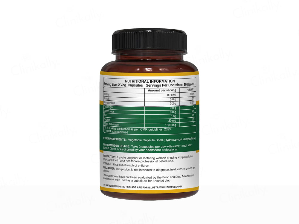 Pure Nutrition Maca Root Veg Extract 1000mg Capsule