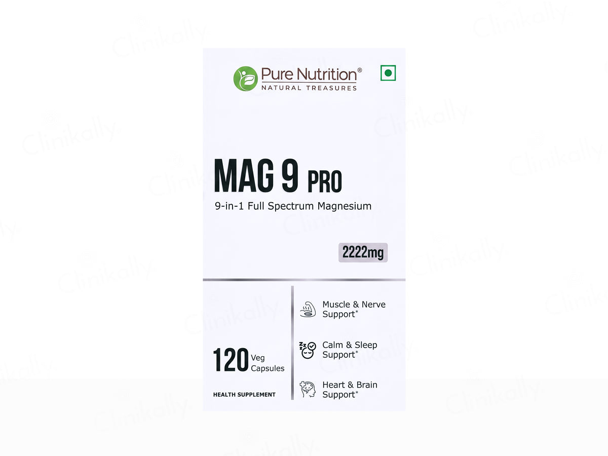 Pure Nutrition Mag 9 Pro Magnesium 2222mg Veg Capsule