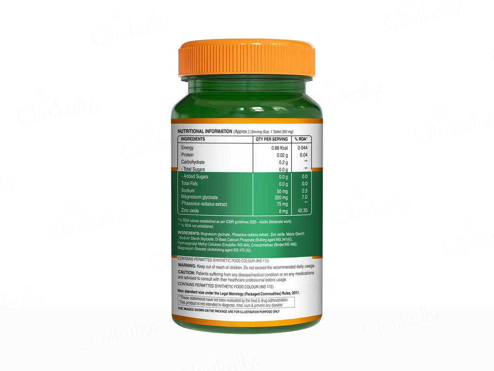 Pure Nutrition Magnesium Glycinate With Zinc Veg Tablet
