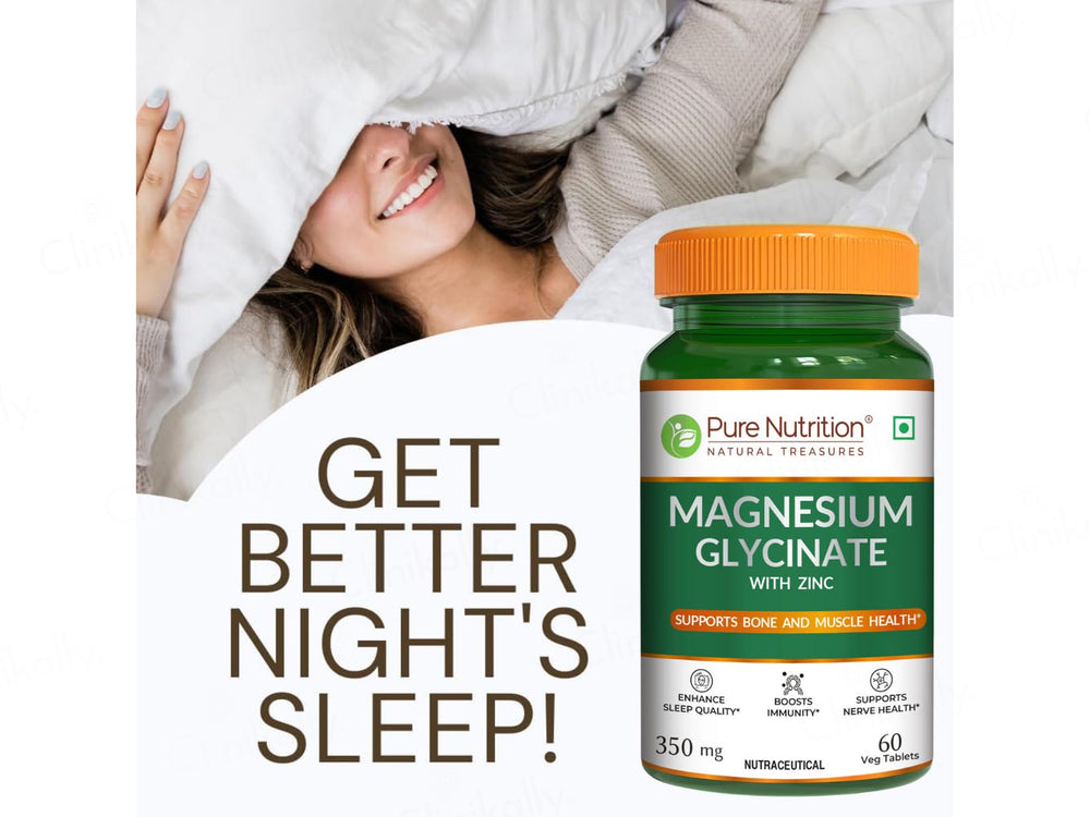 Pure Nutrition Magnesium Glycinate With Zinc Veg Tablet