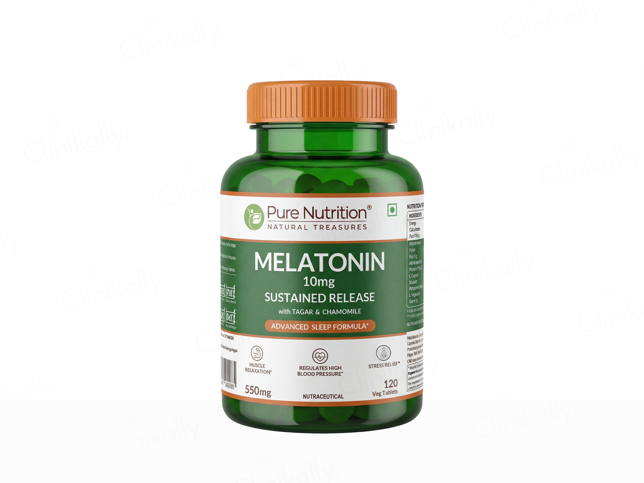 Pure Nutrition Melatonin 10mg + Tagar 250mg & Chamomile Sleep Tablet