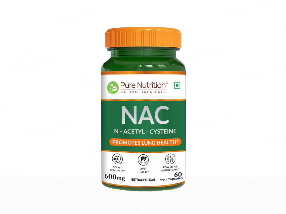 Pure Nutrition NAC N-Acetyl-Cysteine 600mg Veg Capsule