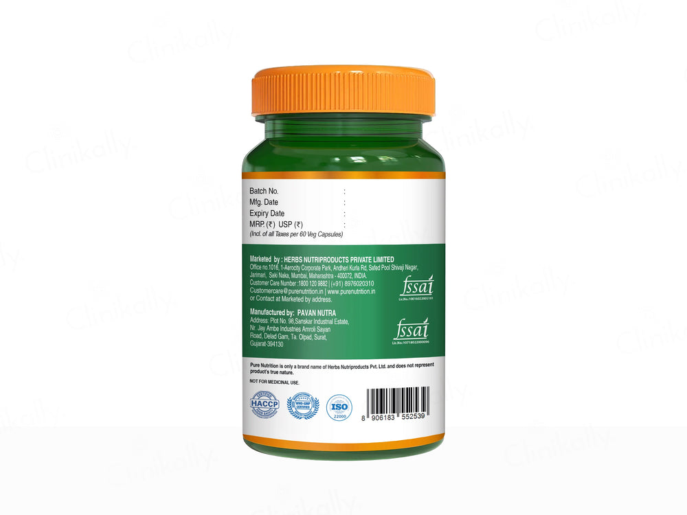Pure Nutrition Naturally Sourced Astaxanthin 4mg Veg Capsule