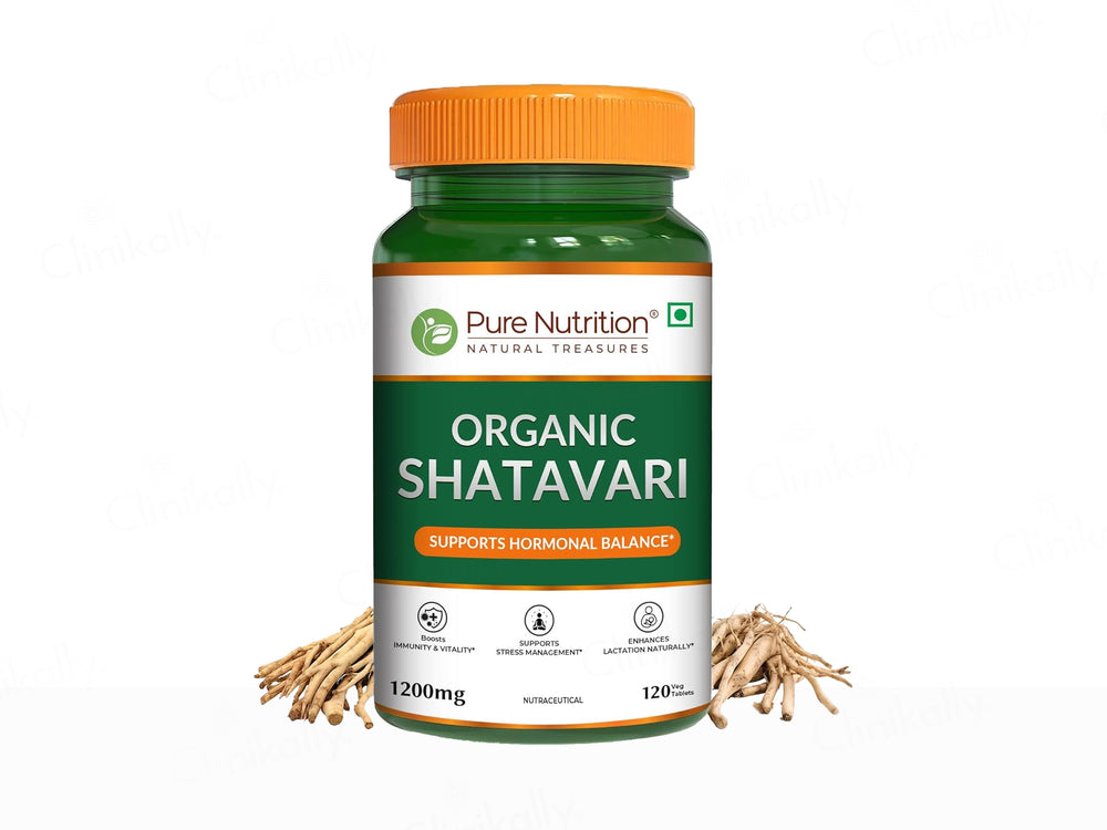 Pure Nutrition Organic Shatavari 1200mg Veg Tablet