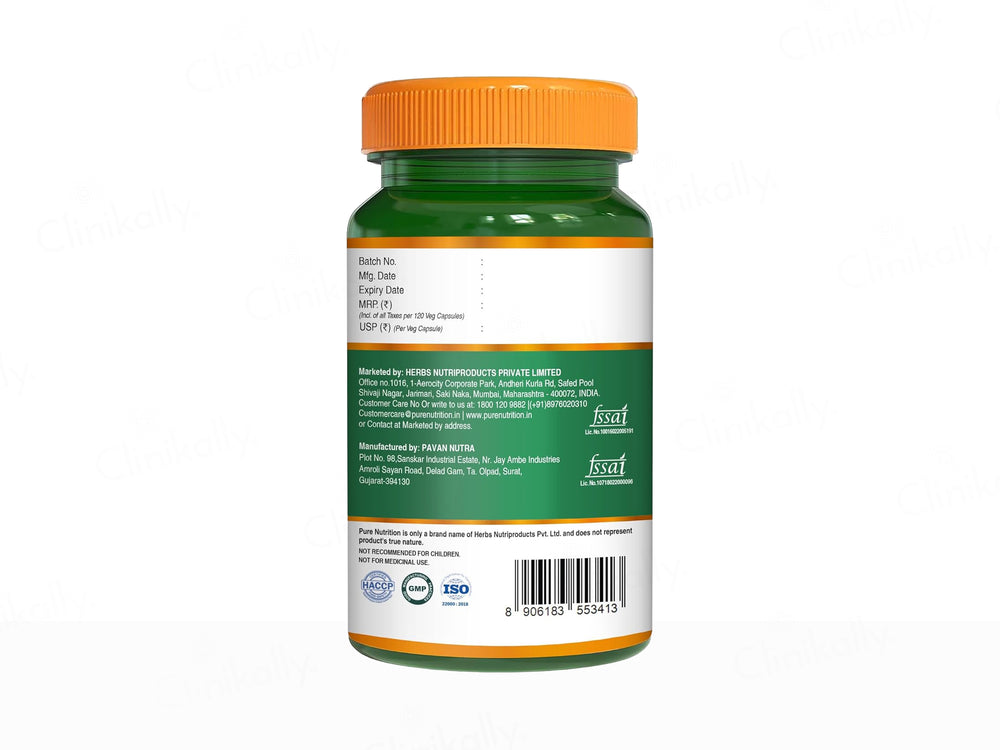 Pure Nutrition Phosphorus 600mg Veg Capsule