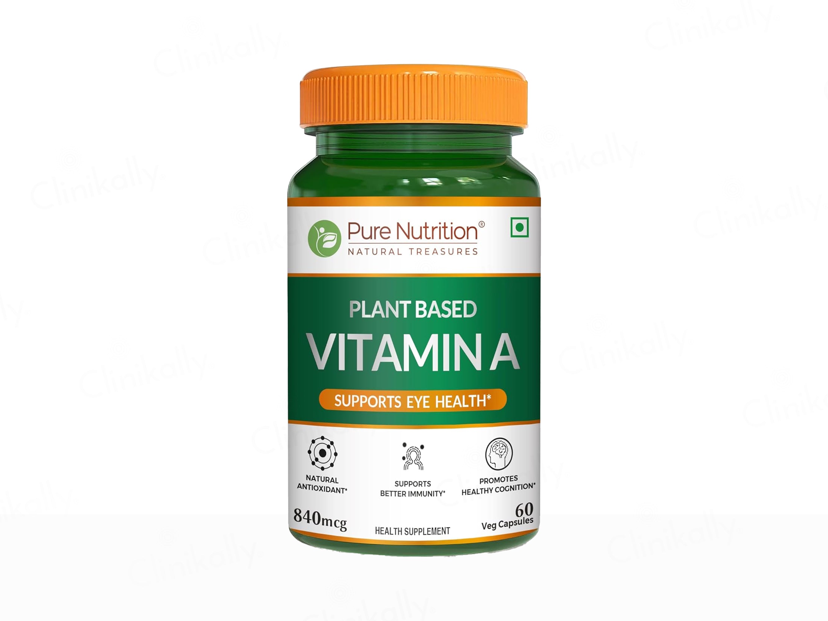 Pure Nutrition Plant Based Vitamin A 840mcg Veg Capsule