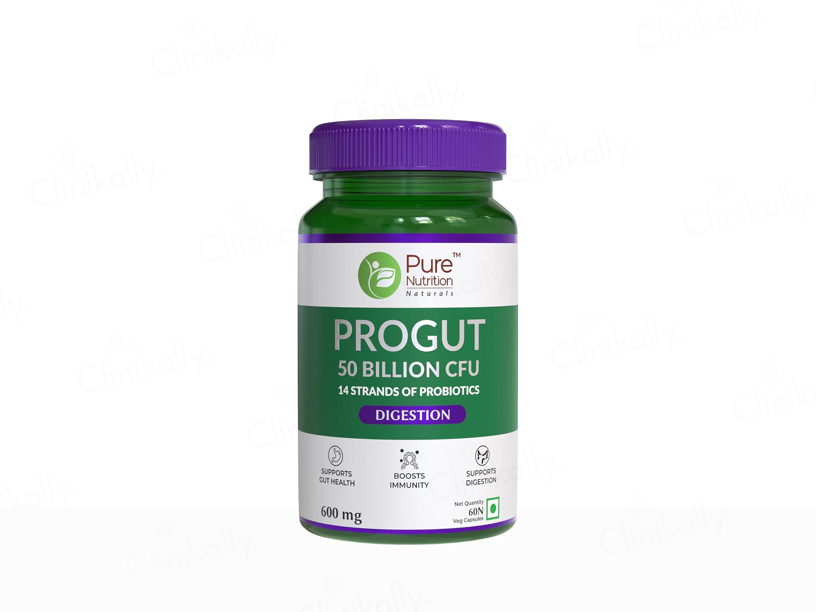 Pure Nutrition Progut 50 Billion CFU Probiotics Veg Capsule