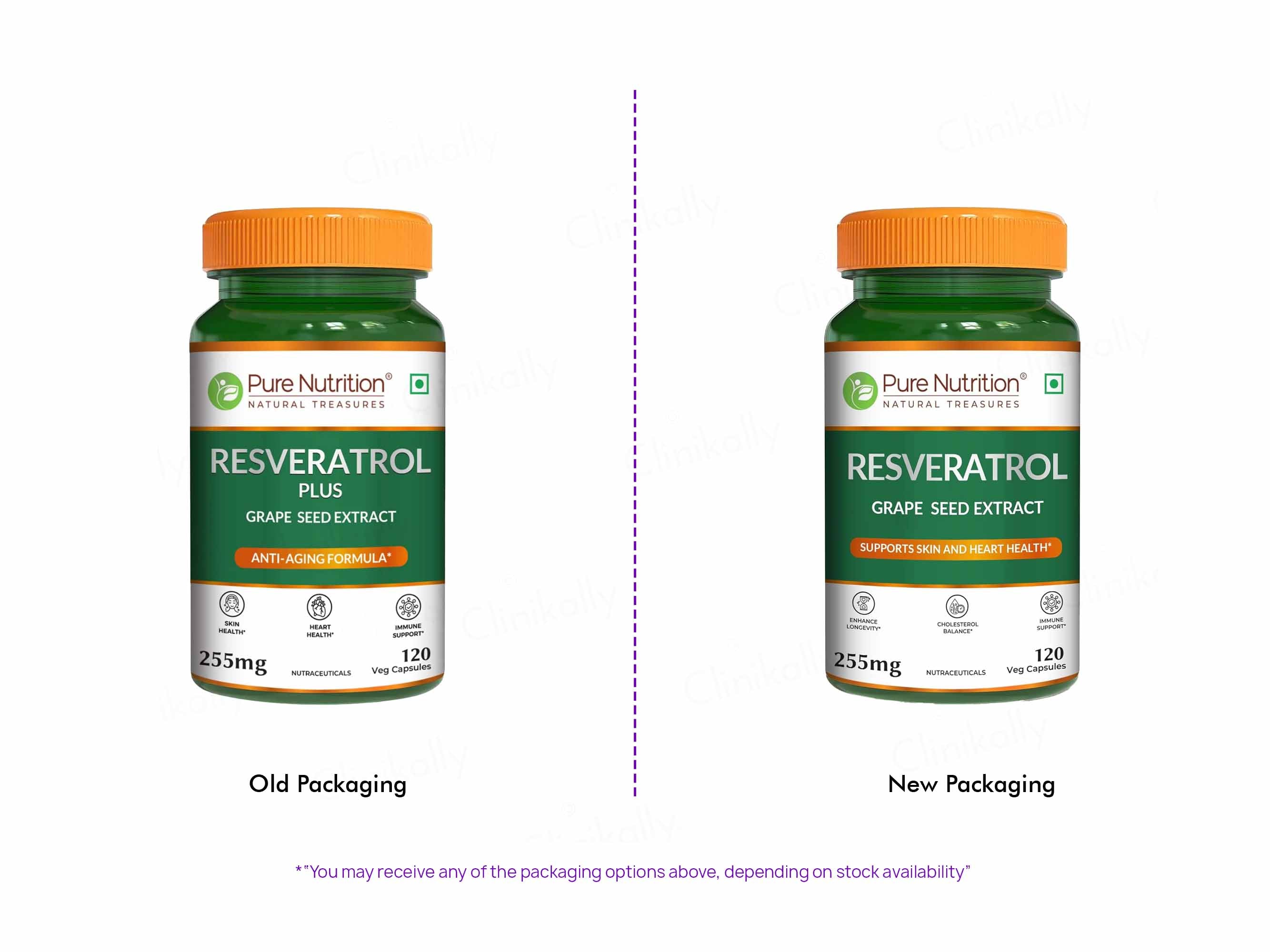 Pure Nutrition Resveratrol Grape Seed Extract 255mg Veg Capsule