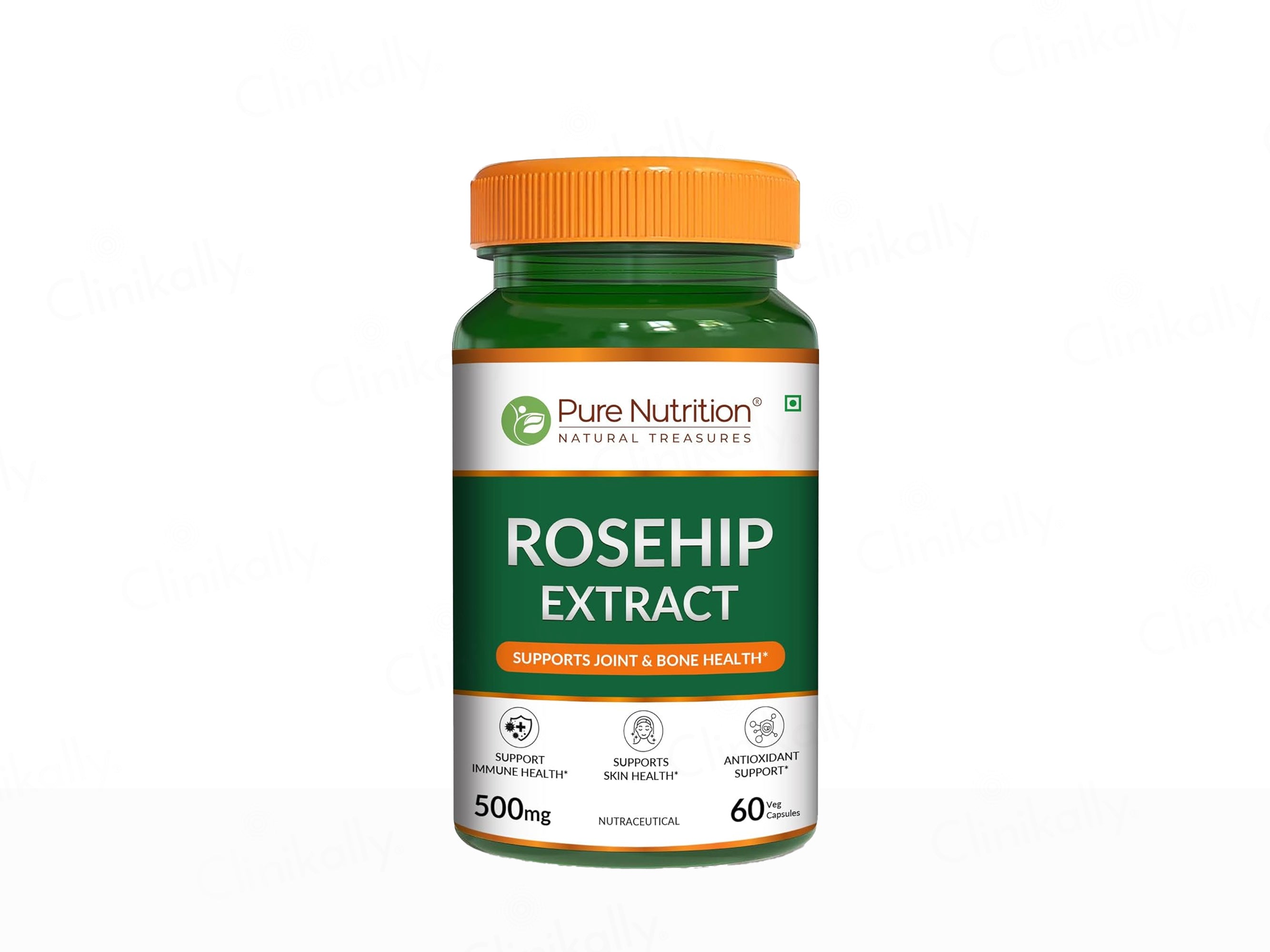 Pure Nutrition Rosehip Extract 500mg Veg Capsule