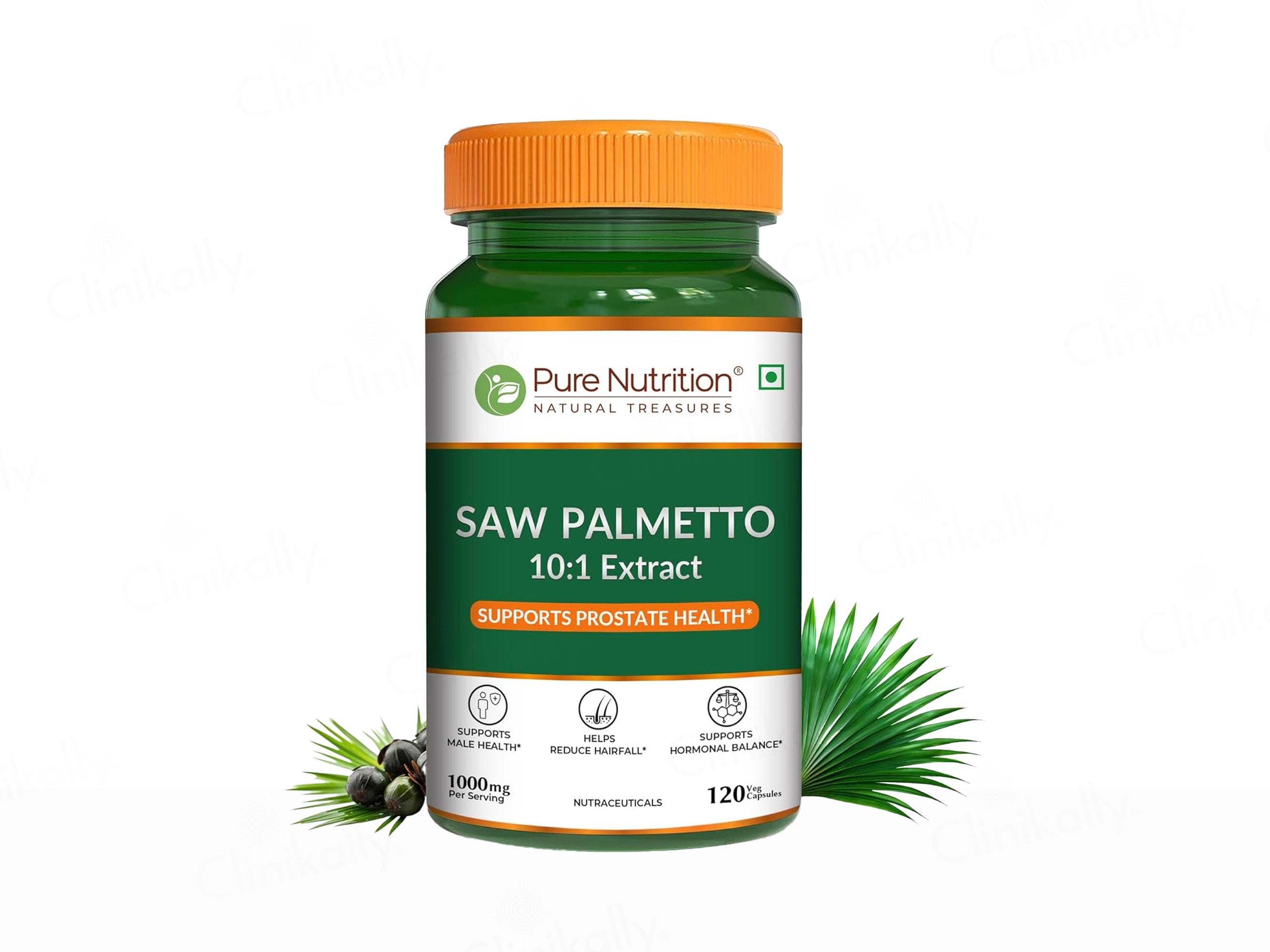 Pure Nutrition Saw Palmetto 1000mg Veg Capsule