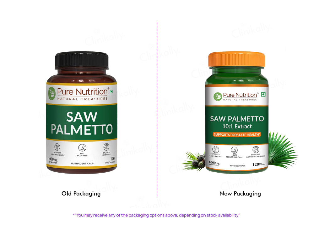 Pure Nutrition Saw Palmetto 1000mg Veg Capsule