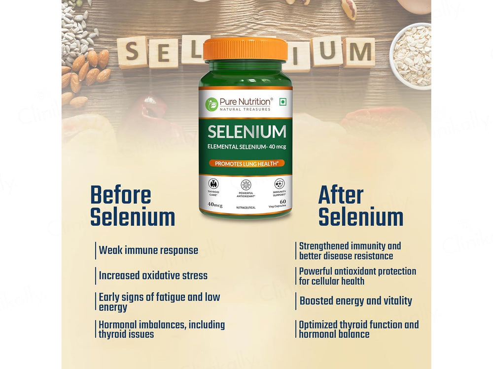 Pure Nutrition Selenium 40mcg Veg Capsule