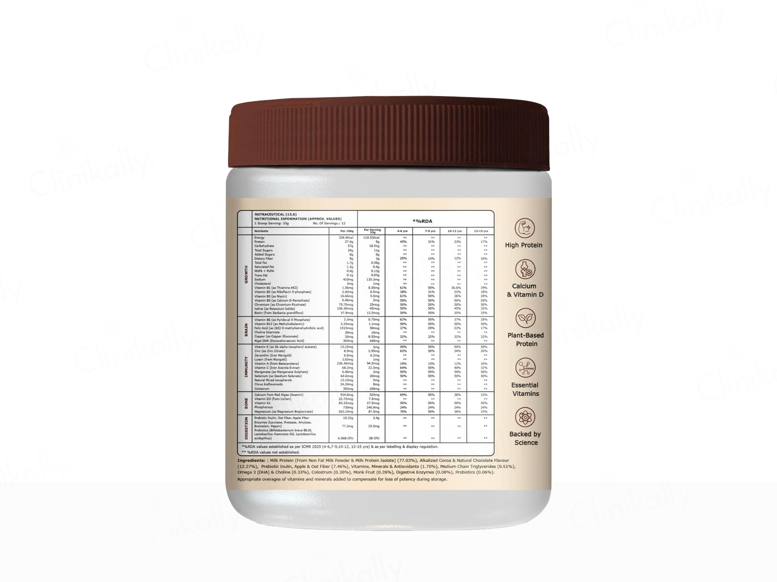 Pure Nutrition Super Grow Kids Protein Powder - Rich Chocolate