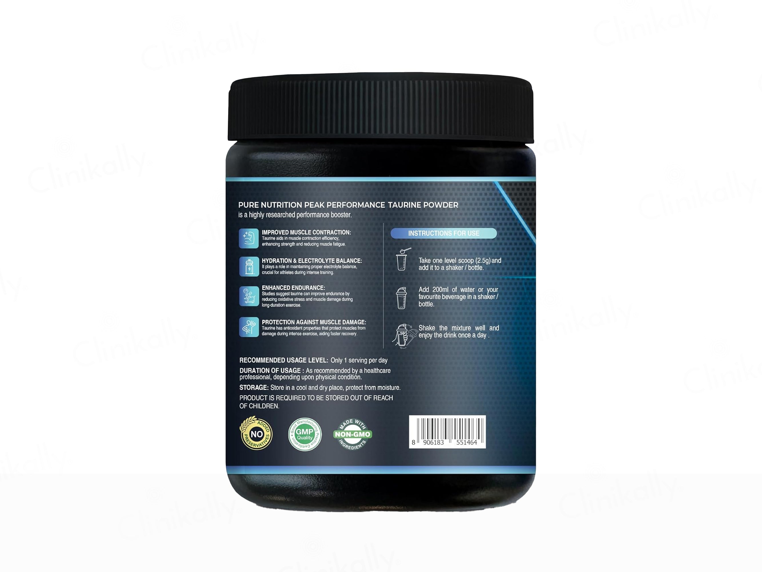 Pure Nutrition Taurine Nutraceutical Powder - Unflavoured