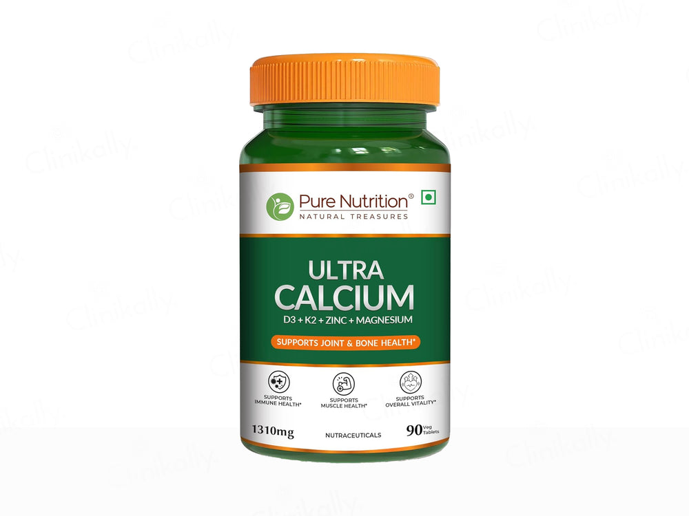 Pure Nutrition Ultra Calcium D3, K2, Zinc & Magnesium Veg Tablet