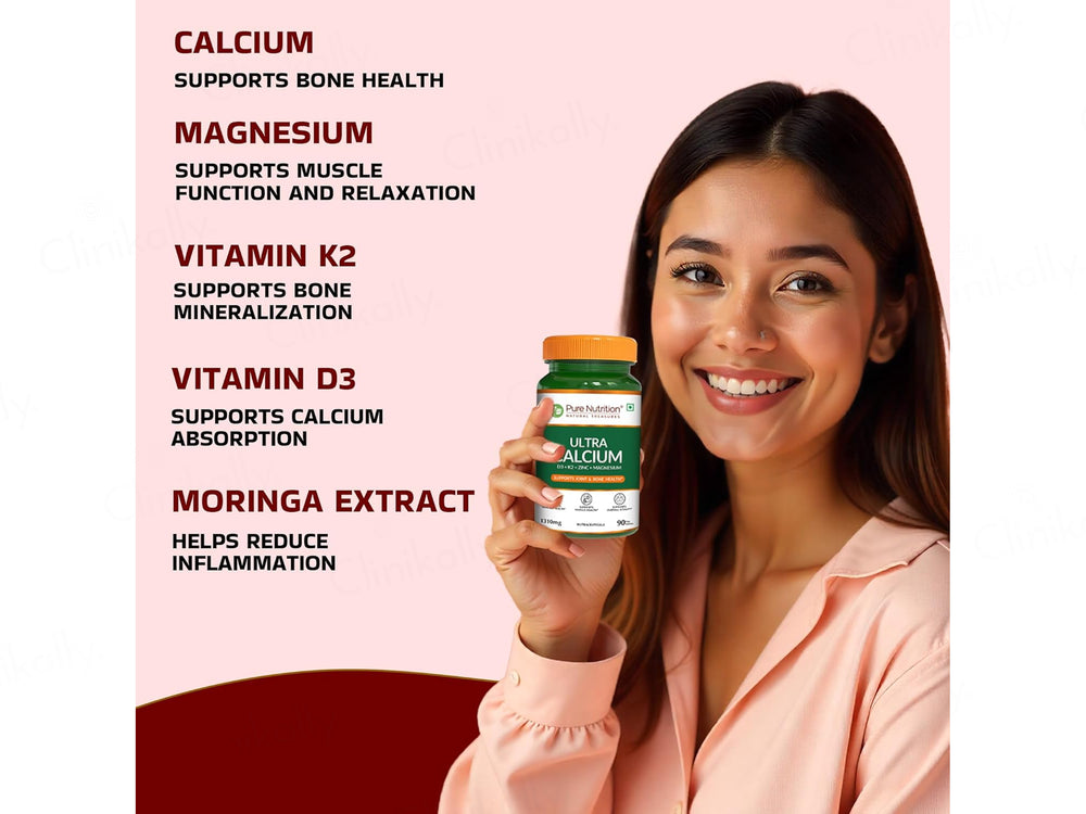 Pure Nutrition Ultra Calcium D3, K2, Zinc & Magnesium Veg Tablet