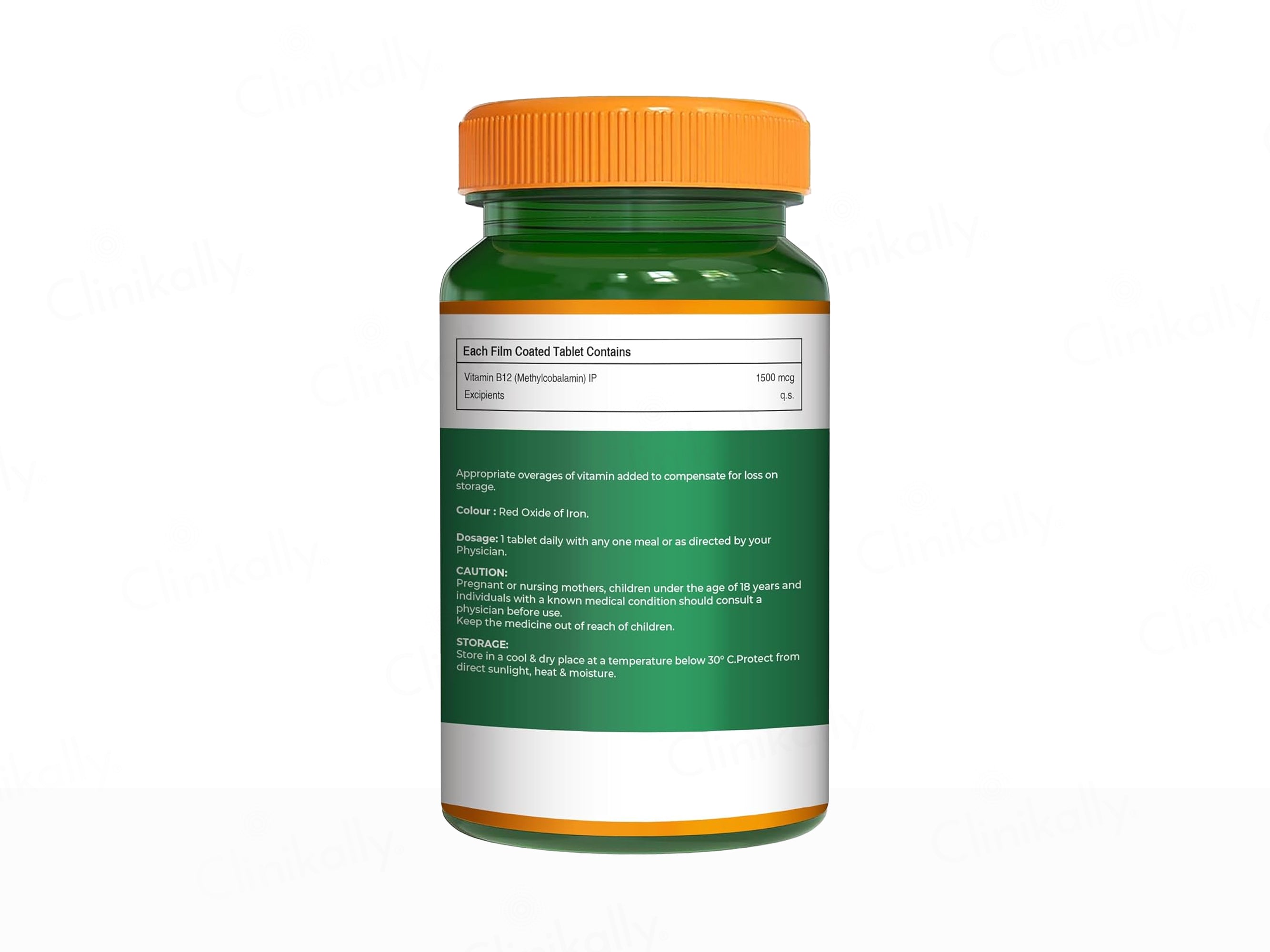Pure Nutrition Vitamin B12 Methylcobalamin 1500mcg Veg Tablet