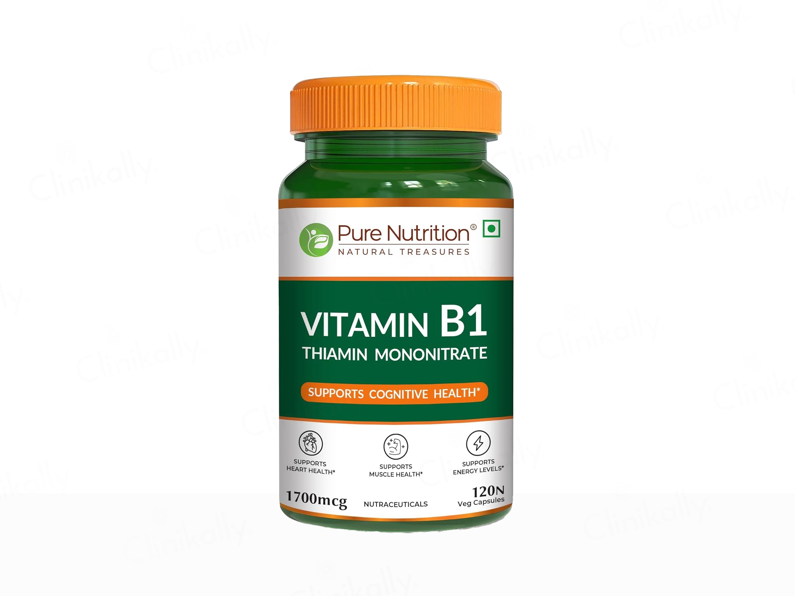 Pure Nutrition Vitamin B1 Thiamine Mononitrate 1700mcg Veg Capsule