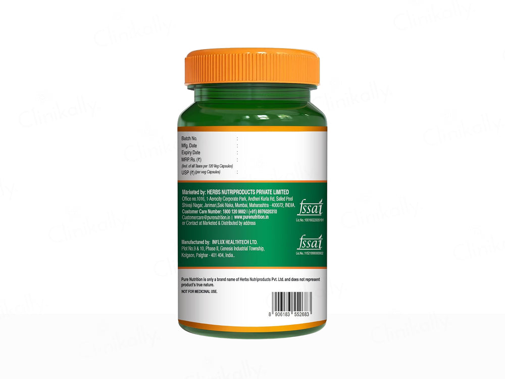 Pure Nutrition Vitamin B1 Thiamine Mononitrate 1700mcg Veg Capsule