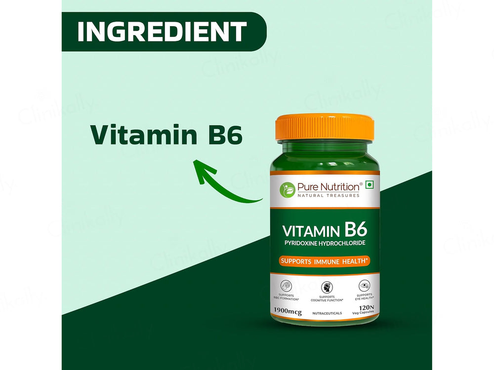 Pure Nutrition Vitamin B6 1900mcg Veg Capsule