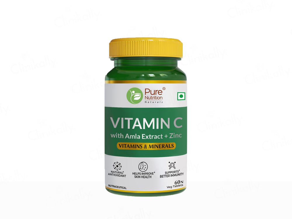Pure Nutrition Vitamin C With Amla Extract + Zinc Veg Tablet