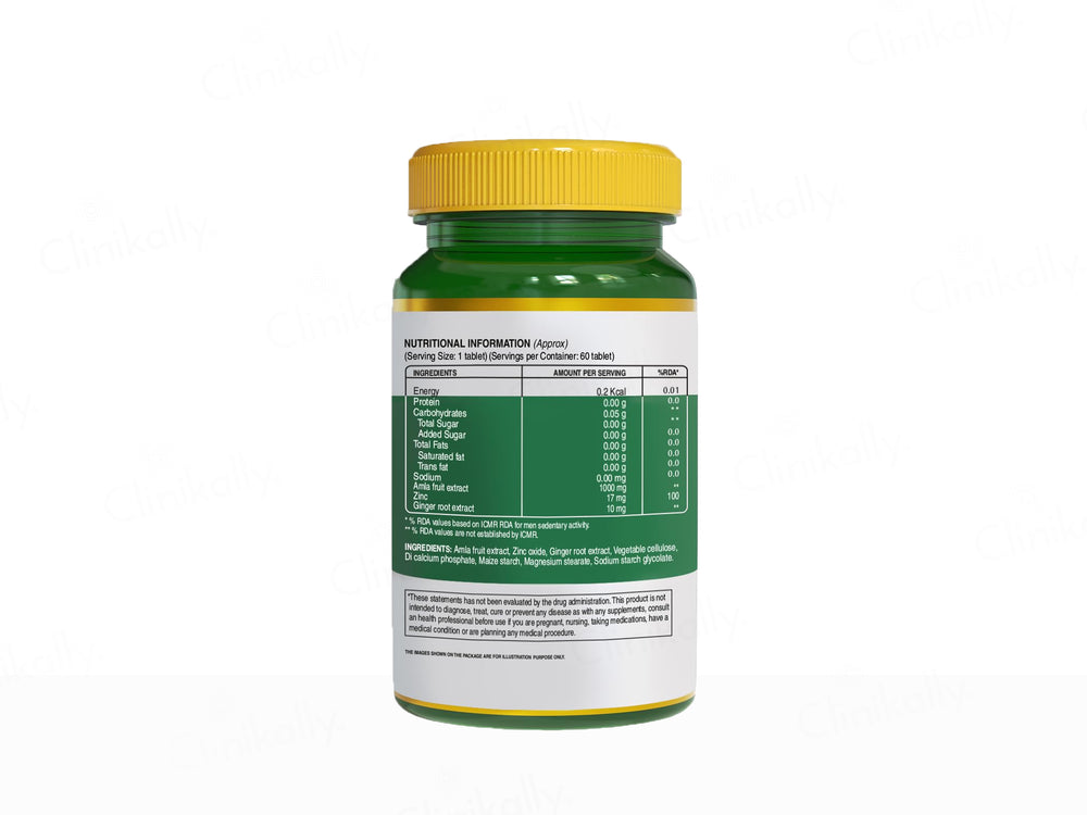 Pure Nutrition Vitamin C With Amla Extract + Zinc Veg Tablet