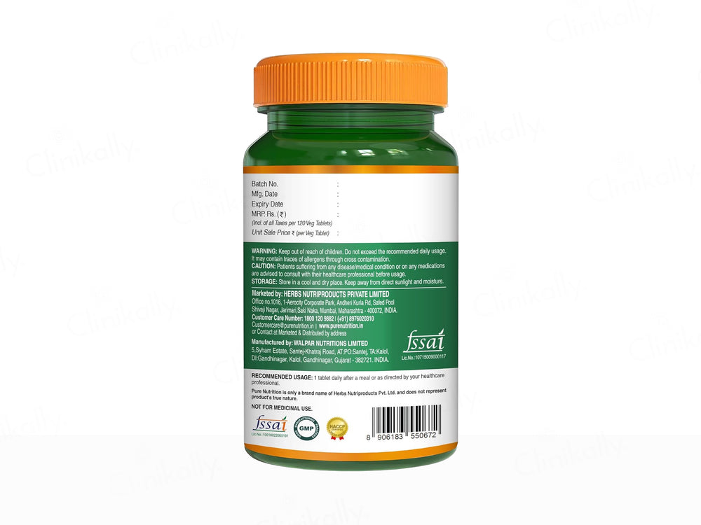 Pure Nutrition Vitamin D3 + K2 Veg Tablet