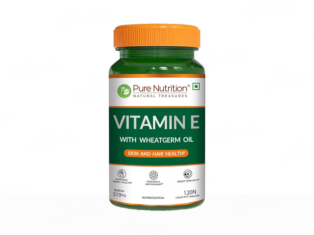 Pure Nutrition Vitamin E With Wheatgerm Oil Liquid Fill Capsule