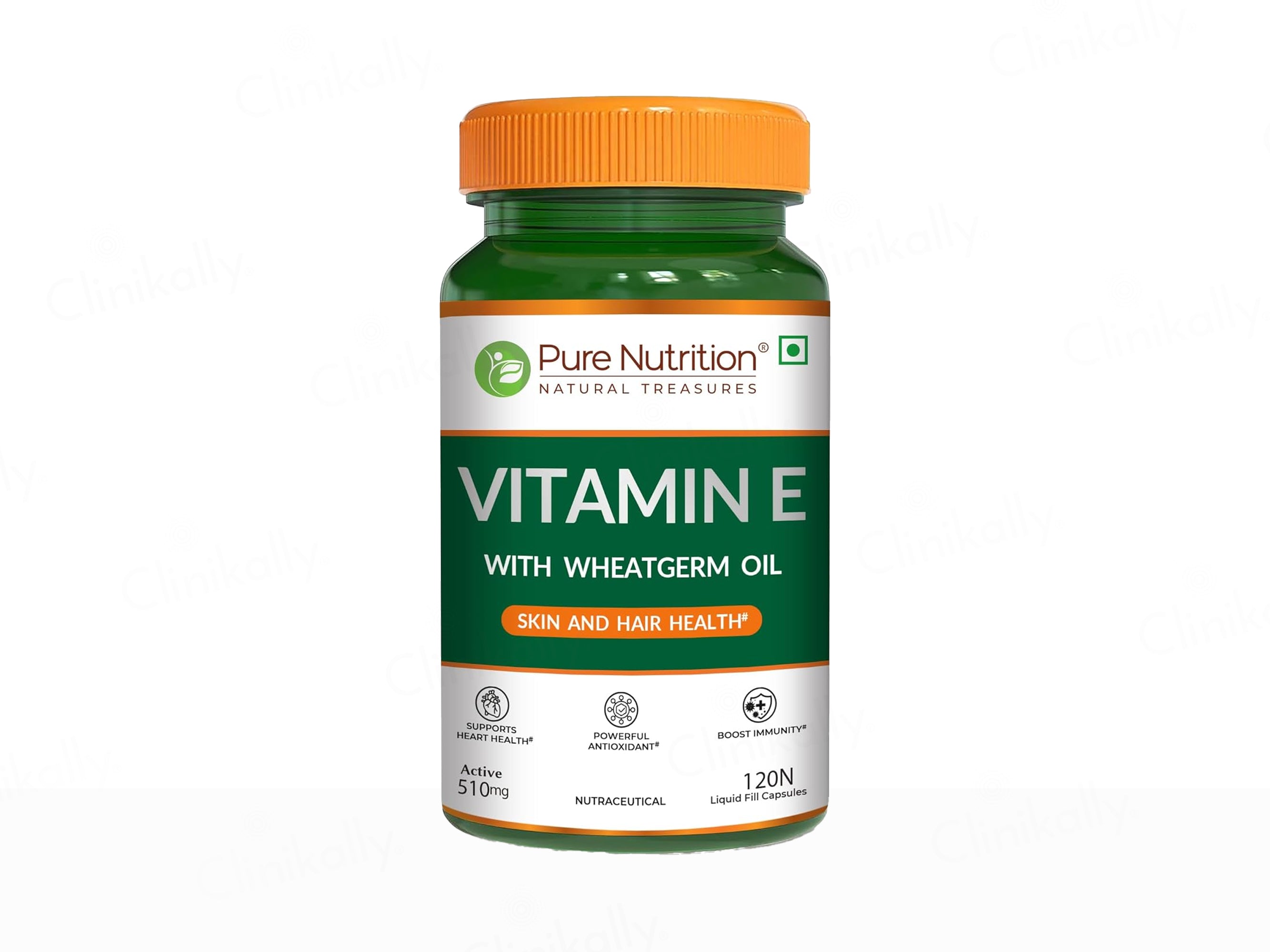 Pure Nutrition Vitamin E With Wheatgerm Oil Liquid Fill Capsule