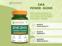 Pure Nutrition Zinc-ZMA, Magnesium + Vitamin B6 Veg Tablet